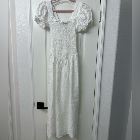 Sleeper Belle linen dress white - Picture 4 of 8